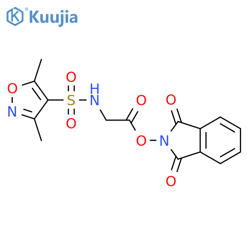 1,3-dioxo-2,3-dihydro-1H-isoindol-2-yl 2-(dimethyl-1,2-oxazole-4-sulfonamido)acetate structure