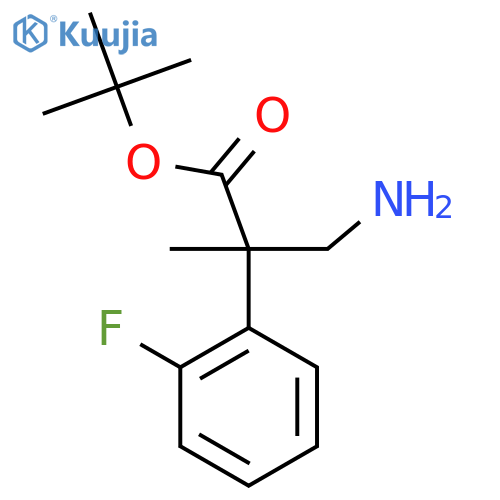 Tert-butyl 3-amino-2-(2-fluorophenyl)-2-methylpropanoate structure