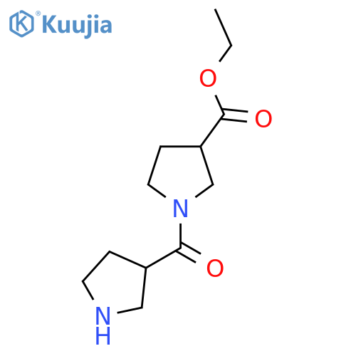 Ethyl 1-(pyrrolidine-3-carbonyl)pyrrolidine-3-carboxylate structure