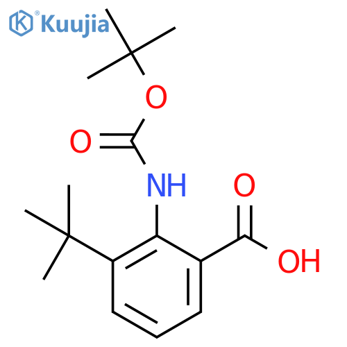 2-{[(Tert-butoxy)carbonyl]amino}-3-tert-butylbenzoic acid structure