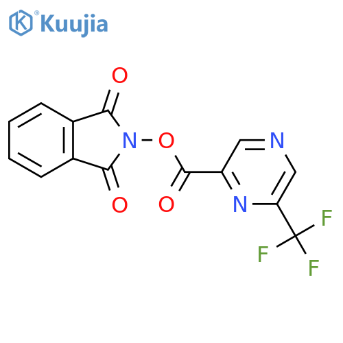 1,3-dioxo-2,3-dihydro-1H-isoindol-2-yl 6-(trifluoromethyl)pyrazine-2-carboxylate structure