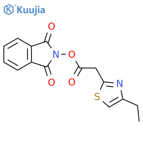 1,3-dioxo-2,3-dihydro-1H-isoindol-2-yl 2-(4-ethyl-1,3-thiazol-2-yl)acetate structure