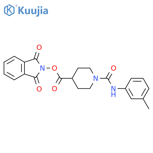 1,3-dioxo-2,3-dihydro-1H-isoindol-2-yl 1-[(3-methylphenyl)carbamoyl]piperidine-4-carboxylate structure