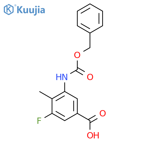 3-Fluoro-4-methyl-5-(phenylmethoxycarbonylamino)benzoic acid structure