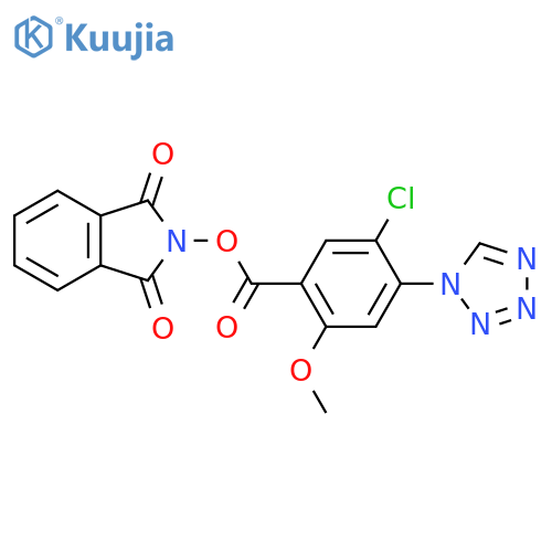 1,3-dioxo-2,3-dihydro-1H-isoindol-2-yl 5-chloro-2-methoxy-4-(1H-1,2,3,4-tetrazol-1-yl)benzoate structure