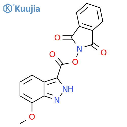 1,3-dioxo-2,3-dihydro-1H-isoindol-2-yl 7-methoxy-1H-indazole-3-carboxylate structure