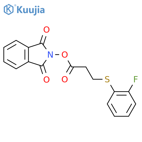 1,3-dioxo-2,3-dihydro-1H-isoindol-2-yl 3-[(2-fluorophenyl)sulfanyl]propanoate structure