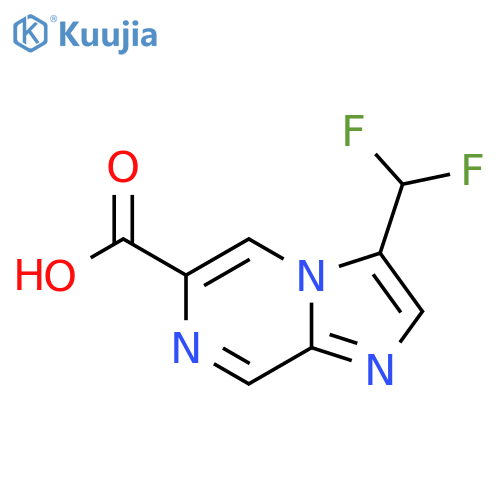 3-(Difluoromethyl)imidazo[1,2-a]pyrazine-6-carboxylic acid structure