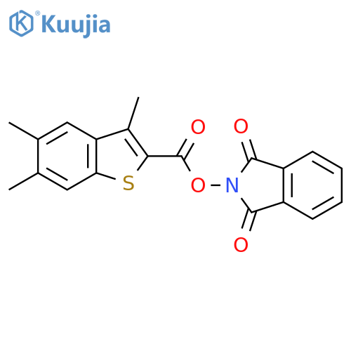 1,3-dioxo-2,3-dihydro-1H-isoindol-2-yl 3,5,6-trimethyl-1-benzothiophene-2-carboxylate structure