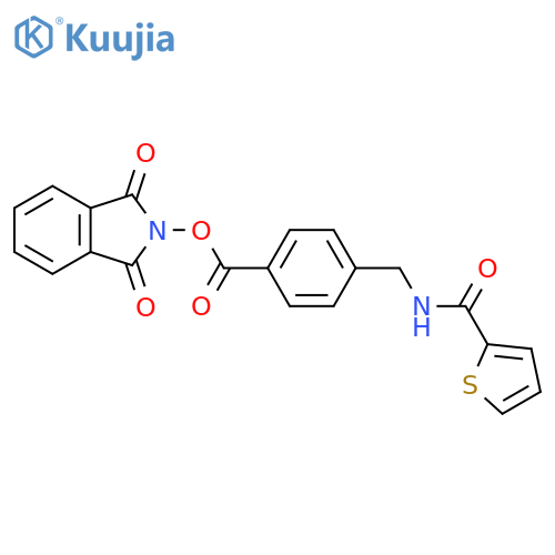 1,3-dioxo-2,3-dihydro-1H-isoindol-2-yl 4-{[(thiophen-2-yl)formamido]methyl}benzoate structure