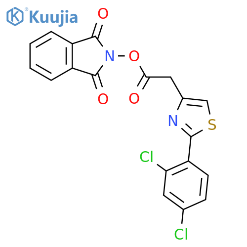 1,3-dioxo-2,3-dihydro-1H-isoindol-2-yl 2-[2-(2,4-dichlorophenyl)-1,3-thiazol-4-yl]acetate structure