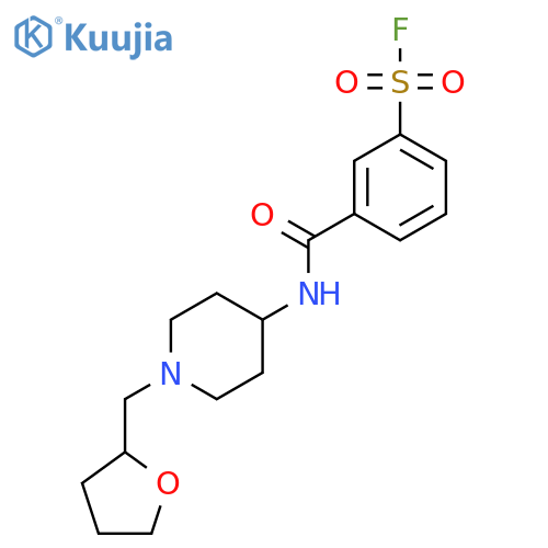 3-({1-[(Oxolan-2-yl)methyl]piperidin-4-yl}carbamoyl)benzene-1-sulfonyl fluoride structure