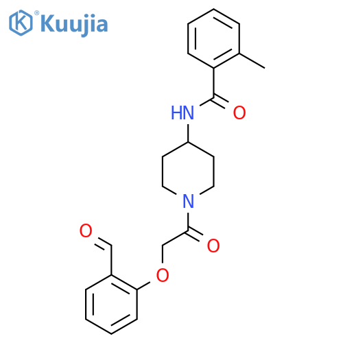 N-[1-[2-(2-Formylphenoxy)acetyl]piperidin-4-yl]-2-methylbenzamide structure