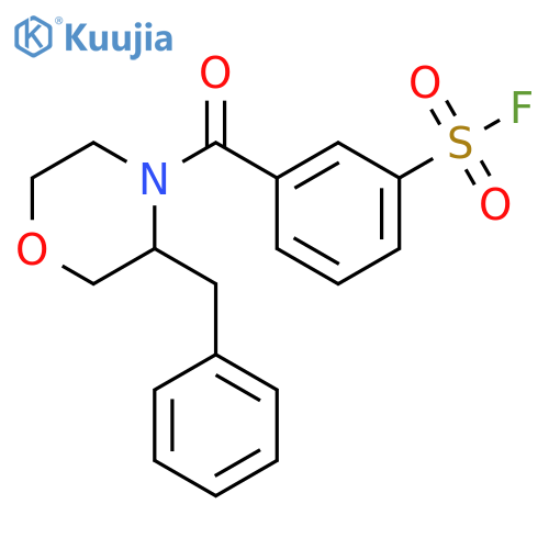 3-[[3-(Phenylmethyl)-4-morpholinyl]carbonyl]benzenesulfonyl fluoride structure