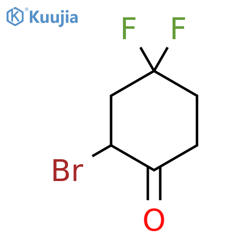 2-Bromo-4,4-difluorocyclohexan-1-one structure