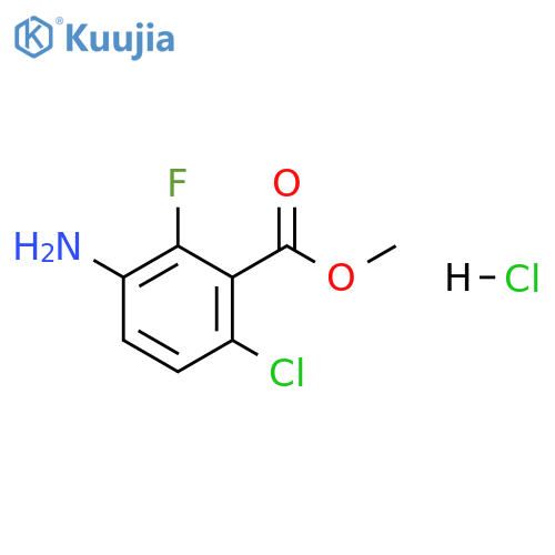 Benzoic acid, 3-amino-6-chloro-2-fluoro-, methyl ester, hydrochloride (1:1) structure