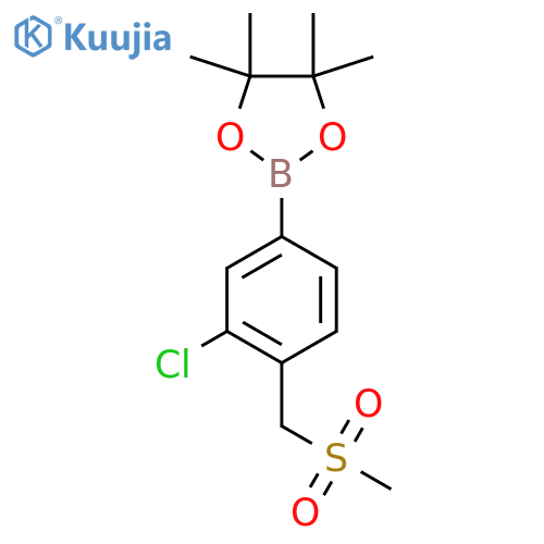 2-[3-Chloro-4-(methanesulfonylmethyl)phenyl]-4,4,5,5-tetramethyl-1,3,2-dioxaborolane structure