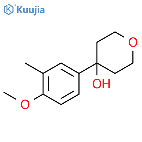 4-(4-methoxy-3-methylphenyl)tetrahydro-2H-pyran-4-ol structure