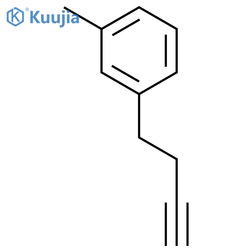 1-(but-3-yn-1-yl)-3-methylbenzene structure