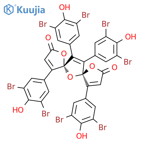 1,6,8-Trioxadispiro[4.1.4.2]trideca-3,10,12-triene-2,9-dione,4,11,12,13-tetrakis(3,5-dibromo-4-hydroxyphenyl)-, (5R,7R)-rel- structure