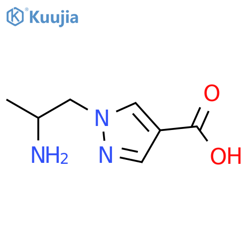 1H-Pyrazole-4-carboxylic acid, 1-(2-aminopropyl)- structure