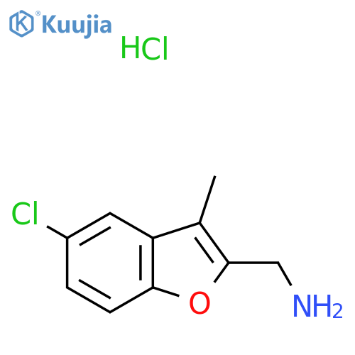 (5-Chloro-3-methyl-1-benzofuran-2-yl)methanamine;hydrochloride structure