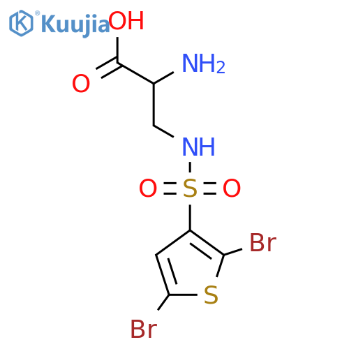 2-Amino-3-[(2,5-dibromothiophen-3-yl)sulfonylamino]propanoic acid structure