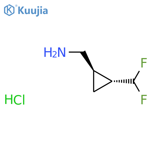 [(1R,2R)-2-(Difluoromethyl)cyclopropyl]methanamine;hydrochloride structure
