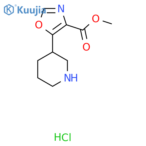Methyl 5-piperidin-3-yl-1,3-oxazole-4-carboxylate;hydrochloride structure