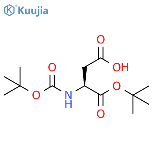 4-(tert-butoxy)-3-{(tert-butoxy)carbonylamino}-4-oxobutanoic acid structure