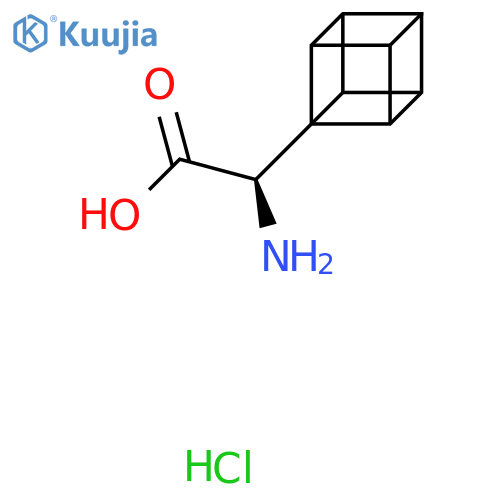 (2R)-2-amino-2-(cuban-1-yl)acetic acid hydrochloride structure