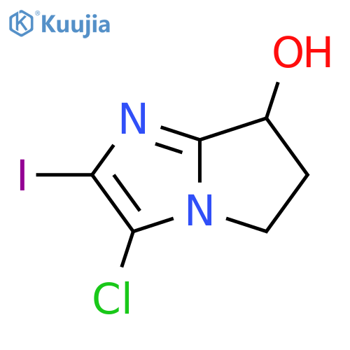 3-chloro-2-iodo-6,7-dihydro-5H-pyrrolo[1,2-a]imidazol-7-ol structure