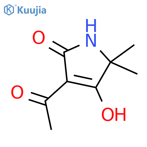 2H-Pyrrol-2-one, 3-acetyl-1,5-dihydro-4-hydroxy-5,5-dimethyl- structure