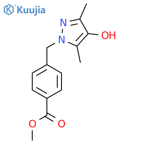 4-(4-Hydroxy-3,5-dimethylpyrazol-1-ylmethyl)-benzoic acid methyl ester structure