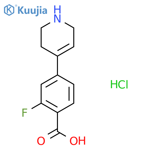 2-Fluoro-4-(1,2,3,6-tetrahydropyridin-4-yl)-benzoic acid hydrochloride structure