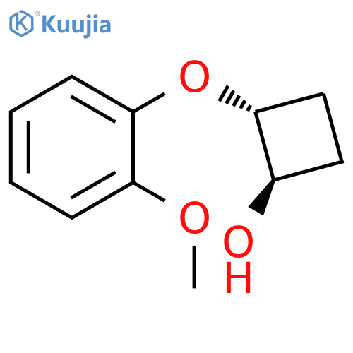 (1R,2R)-2-(2-methoxyphenoxy)cyclobutan-1-ol structure