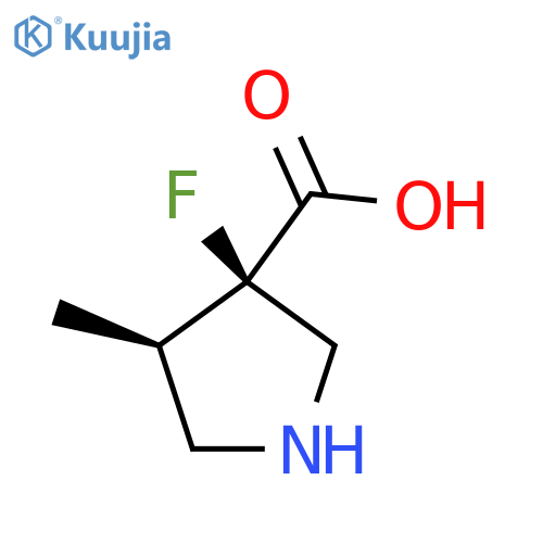 (3R,4R)-3-fluoro-4-methylpyrrolidine-3-carboxylic acid structure