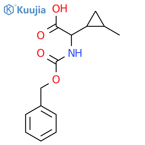 2-{[(Benzyloxy)carbonyl]amino}-2-(2-methylcyclopropyl)acetic acid structure