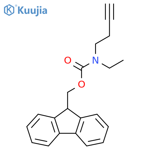 (9H-fluoren-9-yl)methyl N-(but-3-yn-1-yl)-N-ethylcarbamate structure