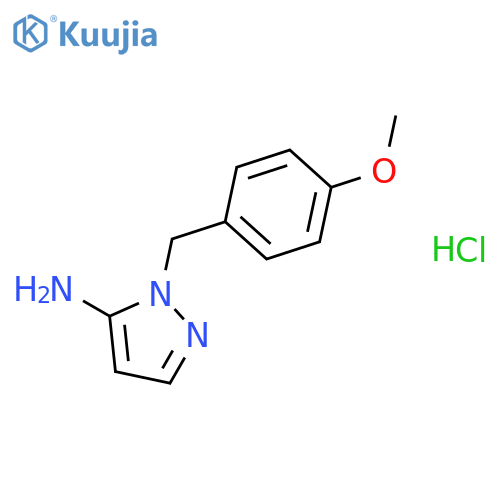 2-(4-methoxyphenyl)methyl-2,3-dihydro-1H-pyrazol-3-imine hydrochloride structure