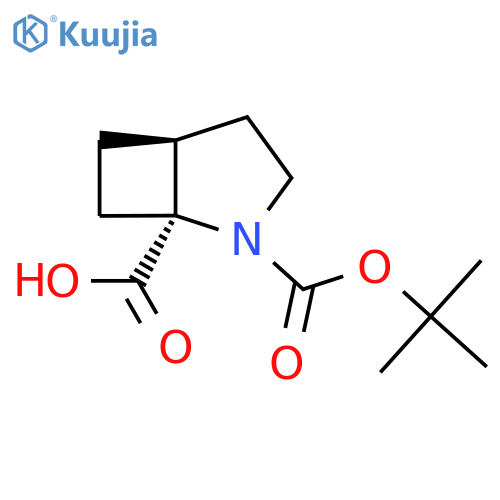 rac-(1R,5R)-2-(tert-butoxy)carbonyl-2-azabicyclo3.2.0heptane-1-carboxylic acid structure