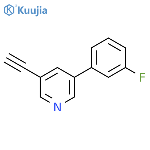 Pyridine, 3-ethynyl-5-(3-fluorophenyl)- structure