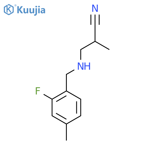 3-{(2-fluoro-4-methylphenyl)methylamino}-2-methylpropanenitrile structure