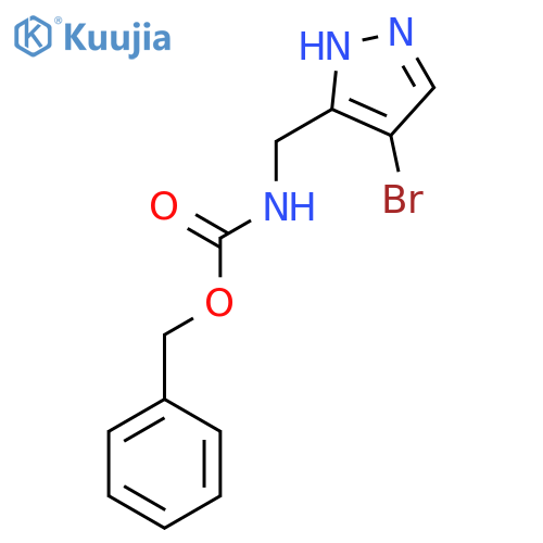 benzyl N-[(4-bromo-1H-pyrazol-5-yl)methyl]carbamate structure