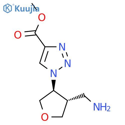 Methyl 1-[(3S,4S)-4-(aminomethyl)oxolan-3-yl]triazole-4-carboxylate structure