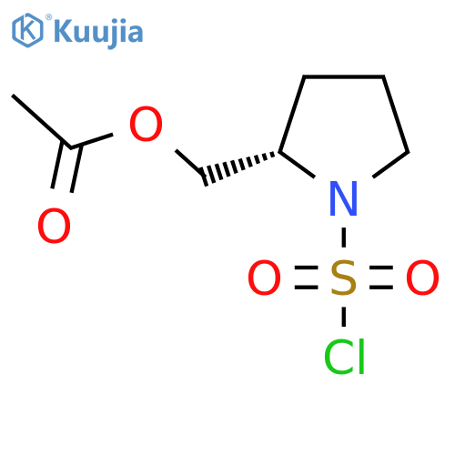 [(2S)-1-Chlorosulfonylpyrrolidin-2-yl]methyl acetate structure