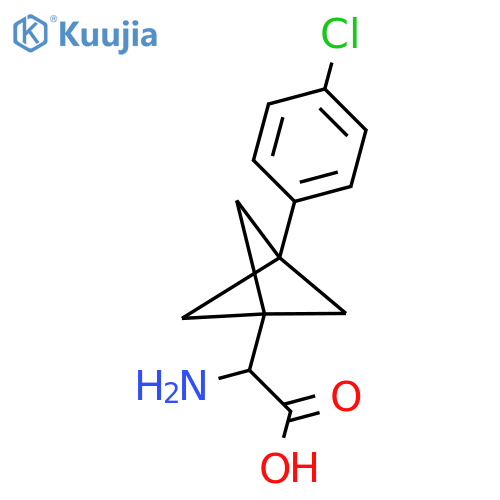 2-Amino-2-[3-(4-chlorophenyl)-1-bicyclo[1.1.1]pentanyl]acetic acid structure