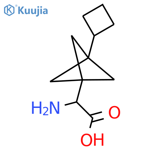 2-Amino-2-(3-cyclobutyl-1-bicyclo[1.1.1]pentanyl)acetic acid structure