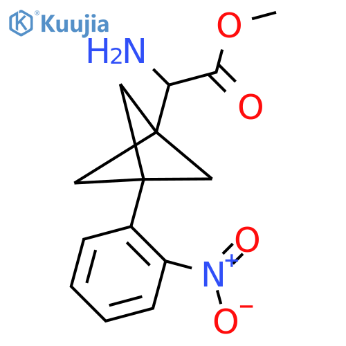 Methyl 2-amino-2-[3-(2-nitrophenyl)-1-bicyclo[1.1.1]pentanyl]acetate structure