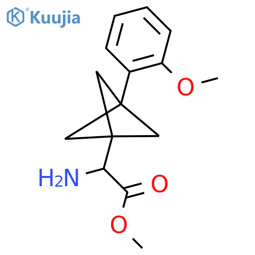 Methyl 2-amino-2-[3-(2-methoxyphenyl)-1-bicyclo[1.1.1]pentanyl]acetate structure